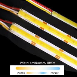 12 فولت 24 فولت تيار مستمر CCT COB LED قطاع ضوء 2700 كيلو إلى 6500 كيلو تغيير لون LED الشريط الخطي مزدوج اللون RA90 عكس الضوء الشريط 5 مللي متر 8 مللي متر العرض