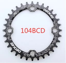 Deckas 104BCD مستديرة ضيقة واسعة سلسلة الدراجة الجبلية MTB دراجة 104BCD 32T 34T 36T 38T كرانسيت أجزاء لوحة الأسنان 104 BCD