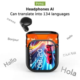 [شاشة فائقة الدقة] سماعات HTC NE20 بلوتوث V6 TWS سماعات رأس لاسلكية رياضية AI مترجم ياربود داخل الأذن للحد من الضوضاء وميكروفون