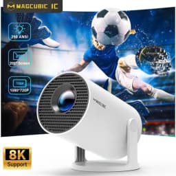 جهاز عرض MAGCUBIC HY300 PRO 8K Android 14 Dual Wifi6 290ANSI Allwinner H726 BT5.4 1080P 1280*720P جهاز عرض خارجي للسينما المنزلية