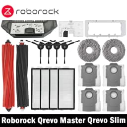 Roborock Qrevo Master / Qrevo سليم جهاز آلي لتنظيف الأتربة ملحق فرشاة جانبية رئيسية فلتر Hepa ممسحة الملابس كيس لجميع الغبار قطع الغيار