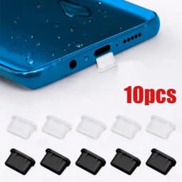 سدادات غبار من السيليكون من النوع C، غطاء حماية لمنفذ شحن USB للهاتف من النوع C، غطاء مضاد للغبار لهاتف Samsung Xiaomi Huawei