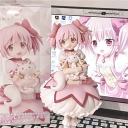 18 سنتيمتر Puella Magi Madoka Magica أنيمي الشكل Kaname Madoka ماجيك فتاة بولي كلوريد الفينيل أنيمي عمل أرقام نموذج أنيمي الكرتون لعبة مجسمة هدية