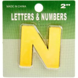روكو أحرف بلصق ذاتي، "N"، انجليزي، ذهبي