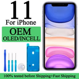 شاشة Lcd تم اختبارها بنسبة 100% لهاتف iPhone 11 بديلة لشاشة اللمس ثلاثية الأبعاد مع إطار معدني كامل FHD متين وسهل التركيب من المصنع Lcd