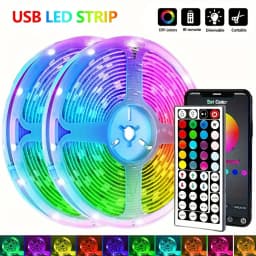5050 16/LED قطاع أضواء بلوتوث App IR التحكم RGB USB مشرق أفضل دعوى لغرفة النوم التلفزيون جدار وغرفة المعيشة الديكور الطرف