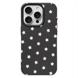 غطاء هاتف وردي وأبيض لطيف بتصميم نجمة مقاوم للصدمات لأجهزة iPhone 17 و17E و16 و15 و14 و13 و12 و11 Pro Max، غلاف صلب واقٍ