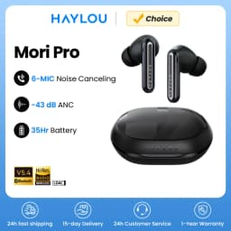 سماعات أذن HAYLOU Mori Pro بلوتوث 5.4 لاسلكية 43 ديسيبل هجينة ANC Hi-Res LDAC سماعات أذن 6 ميكروفون عمر بطارية 28 ساعة