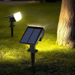 المدمج في بطارية ذات سعة كبيرة 1200mAh LED الشمسية الكاشف أضواء مقاومة للماء مصباح وقت عمل طويل لمسار الحديقة الحديقة