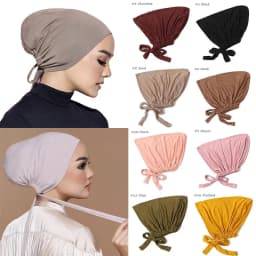 جديد لينة مشروط قبعة عمامة إسلامية الحجاب الداخلي قبعات الإسلامية underscarf بونيه الهند قبعة الإناث حك Turbante Mujer