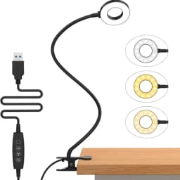 ضوء القراءة LED مع المشبك 3 ألوان و 10 سطوع مصباح مكتبي مرن معقوفة كتاب مصباح أطفال القراءة ضوء الليل كتاب الضوء