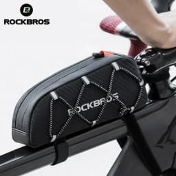 ROCKBROS حقيبة الدراجة مقاوم للماء عاكس الجبهة العلوي الإطار كيس أنبوب خفيفة دراجة حقيبة الدراجات حقيبة بجولة ركوب الخيل