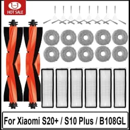 لشاومي روبوت فراغ S20 + / S10 Plus /S10 +/ B108GL / B105 / B108CN B113CN أجزاء الملحقات تصفية الجانب الرئيسي فرشاة الممسحة