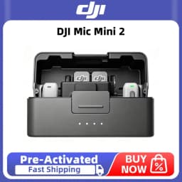 ميكروفون DJI Mini 2 خفيف الوزن ومتعدد الاستخدامات، تخزين مدمج، صوت عالي الجودة، إلغاء الضوضاء على مستويين، وقت تشغيل يصل إلى 48 ساعة
