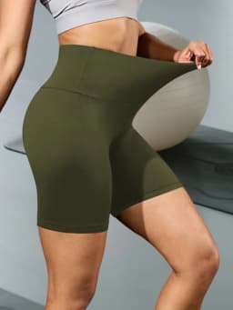 شورت نسائي عالي الخصر لراكبي الدراجات النارية، فائق النعومة للتحكم في البطن، لا يمكن رؤيته من خلال التمارين الرياضية واليوجا والجري واللياقة البدنية في صالة الألعاب الرياضية