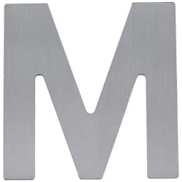 روكو أحرف بلصق ذاتي، "M"، انجليزي، فضي