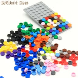 800 قطعة من البلاط المسطح 1x1، قطع بناء دائرية 35381 98138 MOC، قطع ألعاب تصميم فن الموزاييك والصور الشخصية