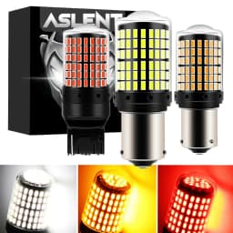 قطعتان من مصابيح LED طراز 1156 BA15S P21W BAU15S PY21W T20 7440 W21W 7443 T25 3157 1157 P21/5W W21/5W، 144 مصباح LED، إضاءة إشارة الانعطاف
