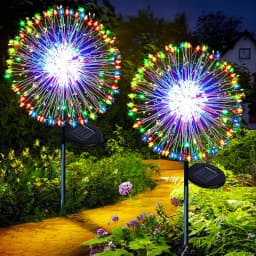 أضواء الشمسية للحديقة في الهواء الطلق 60/200/420LED الهندباء الإضاءة حصة الألعاب النارية الشمسية ضوء لعيد الميلاد هالوين ديكور الحديقة