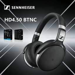 سماعات سينهايزر HD 4.50 BTNC الأصلية اللاسلكية مع خاصية إلغاء الضوضاء النشطة، بطارية تدوم 25 ساعة، سماعات رأس بلوتوث فوق الأذن
