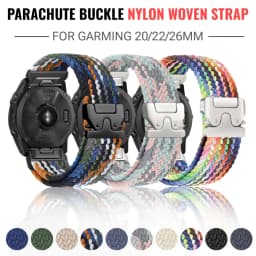 1-3 قطع، حزام ساعة مرن من النايلون سريع التركيب، مقاس 20/22/26 مم، متوافق مع ساعات Garmin Fenix 8/7/6/5 و Forerunner 965/955/945 و Instinct و Tactix.