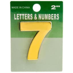 روكو أرقام بلصق ذاتي، "7"، انجليزي، ذهبي