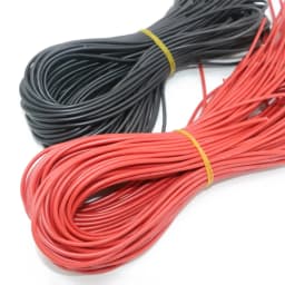 سلك سيليكون عالي الجودة بطول 10 أمتار/القطعة، مقاسات 10 12 14 16 18 20 22 24 26 28 30 AWG، 5 أمتار باللون الأحمر و5 أمتار باللون الأسود.