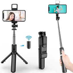 جديد بلوتوث Selfie عصا حامل الهاتف المحمول قابل للسحب المحمولة متعددة الوظائف ترايبود صغير مع مصراع لاسلكي عن بعد