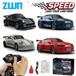 سيارة تحكم عن بعد KF20 عالية السرعة بمقياس 1/64، سيارة سباق GTR صغيرة للمكتب بتحكم عن بعد 2.4G رباعية الدفع، هدية للأولاد والأطفال