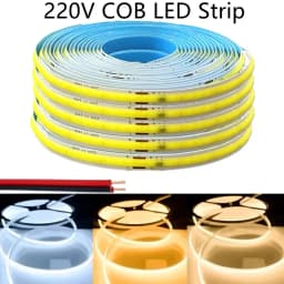 220 فولت COB LED قطاع 0.5 متر-10 متر شريط مرن ضوء الذكية IC لا حاجة سائق عالية مشرق 240 المصابيح الإضاءة الخطية RA95 الدافئة الجليد الأزرق