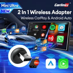 محول Mini Ultra 3 CarlinKit اللاسلكي Android Auto & CarPlay 2.4 جيجا هرتز و5 جيجا هرتز WiFi BLE Auto Connect OTA ترقية صندوق السيارة الذكي الصغير
