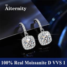 شهادات GRA 100% مويسانيتي حقيقي 925 فضة D VVS1 تمرير الماس تستر القلم مويسانيتي وأقراط للنساء