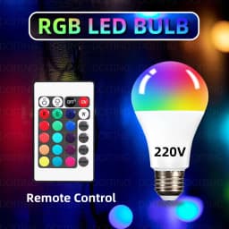 16 ألوان RGB لمبة E27 LED متعدد الألوان لمبة 220 فولت الإضاءة عكس الضوء 24 مفتاح التحكم عن بعد الذكية مصباح ضوء لتهيئة الجو المنزلية