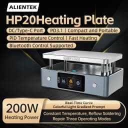 ALIENTEK HP20 لوح تسخين مسبق سخان لوحة تسخين صغيرة محطة لحام PD3.1 درجة حرارة ثابتة رقمية 350 ° أداة تسخين 200 وات