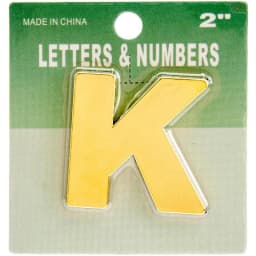 روكو أحرف بلصق ذاتي، "K"، انجليزي، ذهبي