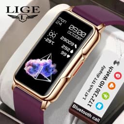 LIGE ساعة ذكية للنساء والرجال 1.47 بوصة شاشة لمس كاملة الرياضة جهاز تعقب للياقة البدنية مقاوم للماء السيدات Smartwatch 2025 لنظام أندرويد IOS