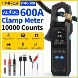 FNIRSI DMC-100 تيار مستمر التيار المتناوب فك التيار متر 10000 التهم الرقمي المتعدد 600A Amperimetric المشبك تستر NCV أدوات كهربائي