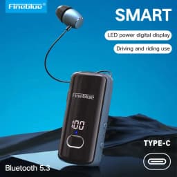 Fineblue F580 سماعة لاسلكية بلوتوث 5.3 قابل للسحب سماعة رأس محمولة المكالمات تذكير الاهتزاز الرياضة تشغيل سماعة F920 F520