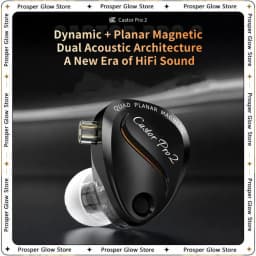سماعات أذن KZ Castor Pro 2 بتقنية الصوت المزدوج HiFi، مع 4 مستويات لضبط الصوت، سماعات داخل الأذن، ميكروفون، وسماعات ديناميكية مسطحة 10 مم.