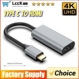 محول من النوع C إلى HDMI بدقة 4K، كابل محول USB C USB3.1 ذكر إلى HDMI أنثى للابتوب والآيباد والتابلت والتلفزيون وماك بوك وجالاكسي