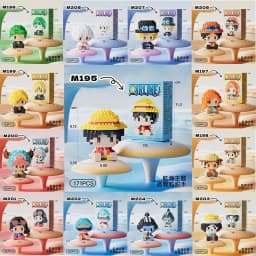 نموذج أنمي ثلاثي الأبعاد جديد من ONE PIECE لشخصية نيكا لوفي، مكعبات صغيرة قابلة للتجميع لشخصيات تشوبر وإيس وبغي، هدية مثالية