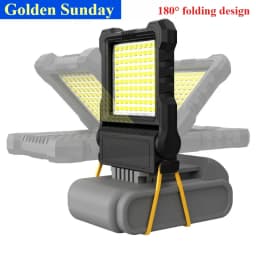 مصباح عمل LED جديد فائق السطوع، محمول وطويل الأمد، إضاءة قوية للعمل الليلي، يعمل ببطارية ليثيوم أيون 72 فولت