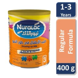 نيورالاك بلس 3 تركيبة مرحلة النمو حليب أطفال (1–3 سنوات)- 400 جم