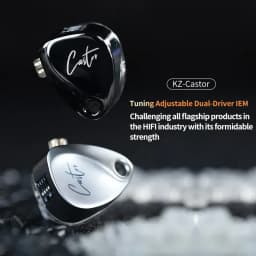 سماعة أذن KZ Castor 2DD ديناميكية داخل الأذن سماعات أذن قابلة للضبط عالية الجودة HiFi Bass مراقب سماعة أذن مزودة بخاصية إلغاء ZSNPRO EDXPRO