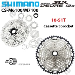 شيمانو ديور M6100 M6200 SLX M7100 12 سرعة لدراجة الجبال، كاسيت ميكرو سبلين 12V متغير السرعة 12S 10-51T