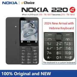 هاتف Nokia 220 2024 الإصدار 215 4G يتميز بشاشة 2.8 بوصة وراديو FM بلوتوث 1450 مللي أمبير في الساعة بطارية الهاتف المحمول منفذ Type-C جديد