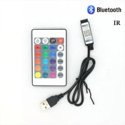 5 فولت LED قطاع USB بلوتوث 3 24 44 مفاتيح RGB تحكم IR التحكم عن بعد باهتة ل 5050 2835 RGB LED قطاع ضوء إضاءة خلفية للتلفاز