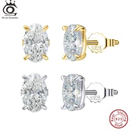 ORSA جواهر رائعة 925 فضة الزركون أقراط للنساء لامعة 8A قسط مكعب أقراط مرصعة بحجر الزركون مجوهرات الحفلات LZE03