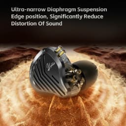 سماعات أذن GK KUNTEN Dynamic Drive Heavy Bass HIFI رياضية معدنية قابلة للفصل 2PIN متوافقة مع KZ Zenith EDX PRO