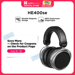 HIFIMAN HE400SE سماعات رأس سلكية مغناطيسية مستوية كاملة الحجم فوق الأذن مفتوحة من الخلف
